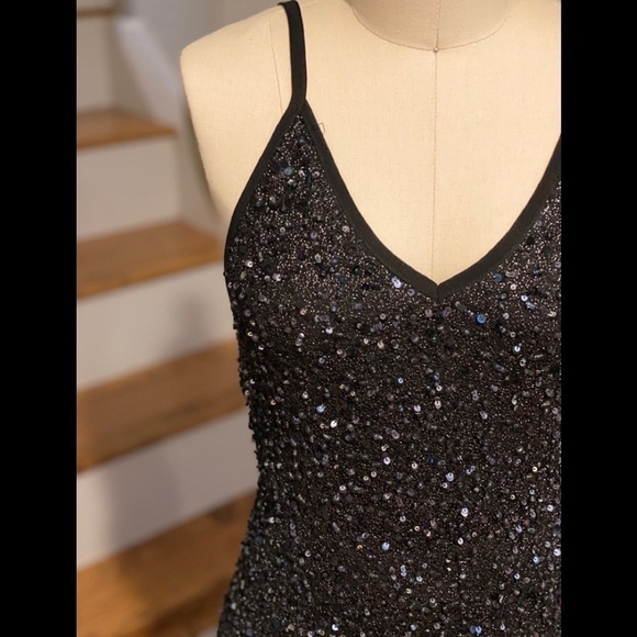 Haute Hippie Sequin Bead Feather Embellished Gown - Picture 15 of 16